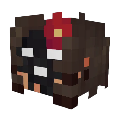 OfGhostCats Minecraft avatar head, 3D render