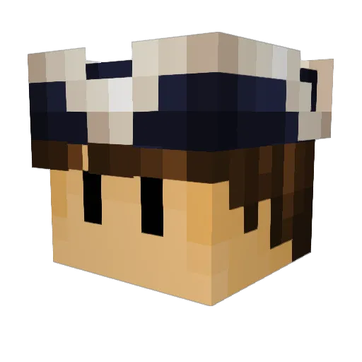 OfRose Minecraft avatar head, 3D render