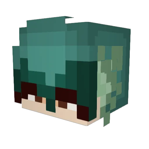 OfTheFrogs Minecraft avatar head, 3D render