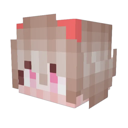 Of_tea Minecraft avatar head, 3D render
