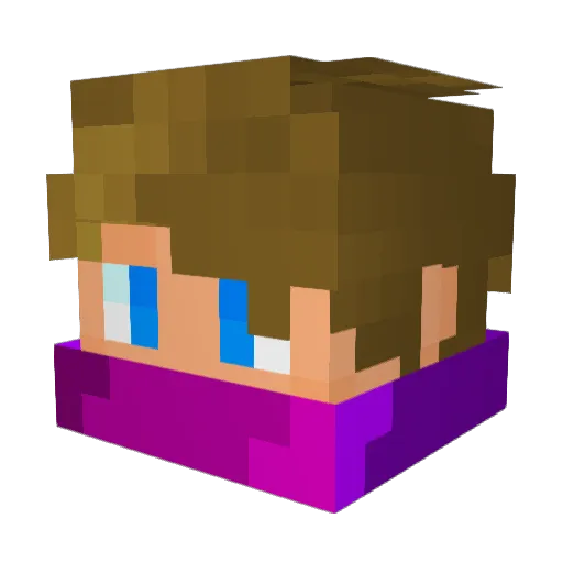 Ofan Minecraft avatar head, 3D render
