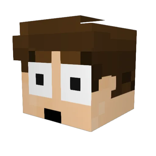 Ofcaksecond Minecraft avatar head, 3D render
