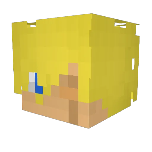 Ofekol Minecraft avatar head, 3D render