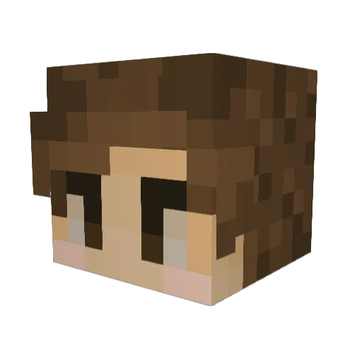 Ofelia_x Minecraft avatar head, 3D render
