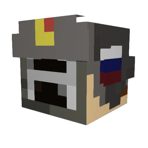 Ofenbert Minecraft avatar head, 3D render