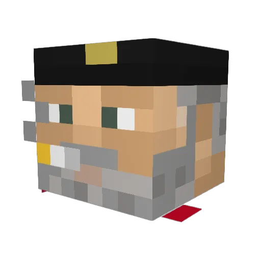 Ofendedor Minecraft avatar head, 3D render