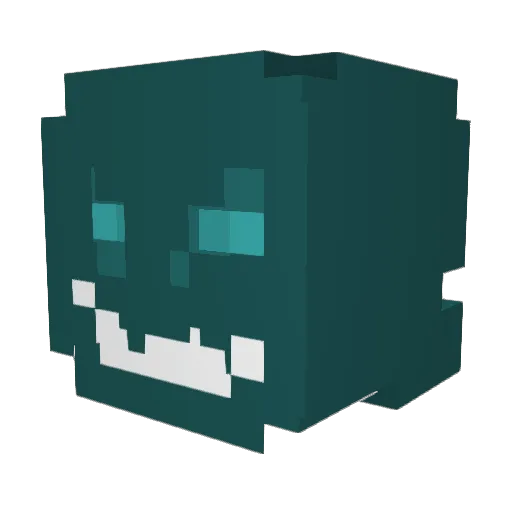 Ofensivo Minecraft avatar head, 3D render