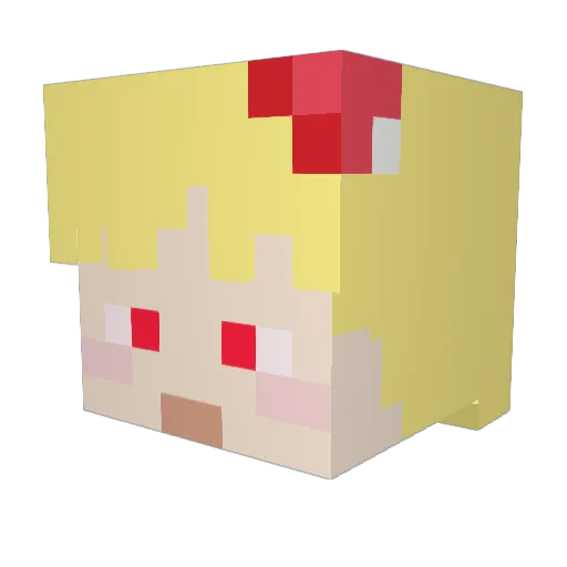 Off12346 Minecraft avatar head, 3D render