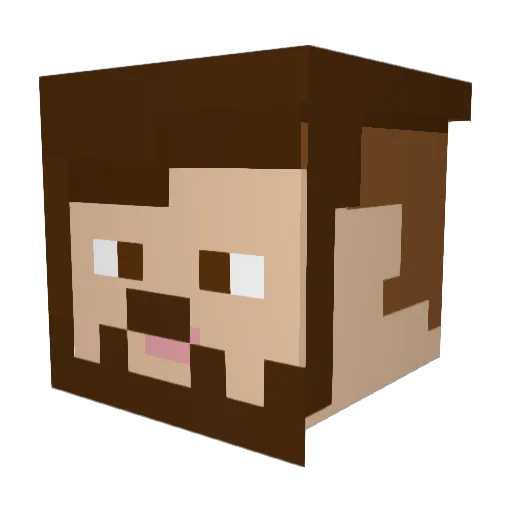 OffBrandDoodles Minecraft avatar head, 3D render