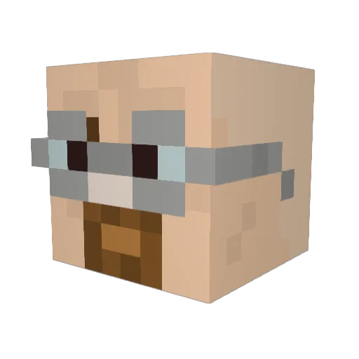 OffDaZoinkys Minecraft avatar head, 3D render