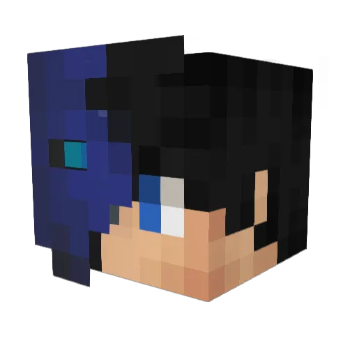 OffSync Minecraft avatar head, 3D render