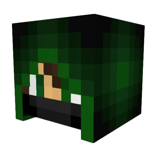 OffTask Minecraft avatar head, 3D render