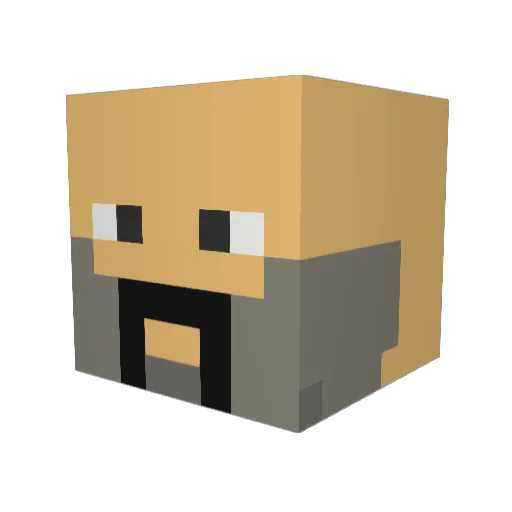 Off_grid_AZ Minecraft avatar head, 3D render