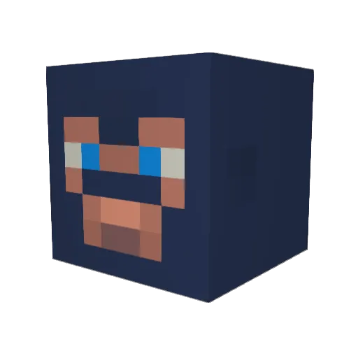 OffbeatHumor Minecraft avatar head, 3D render
