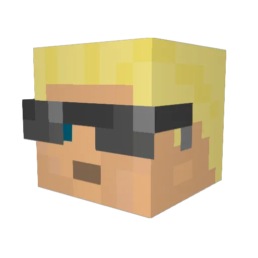 OffbeatRyno Minecraft avatar head, 3D render