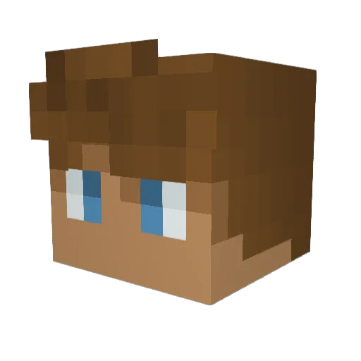 Offbeatyolomode Minecraft avatar head, 3D render