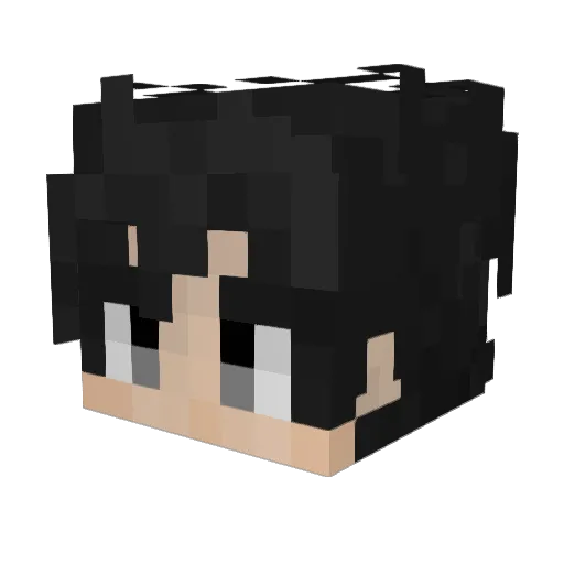 Offi1 Minecraft avatar head, 3D render