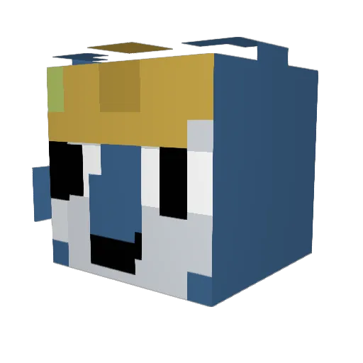 OfficalGhOsT789 Minecraft avatar head, 3D render