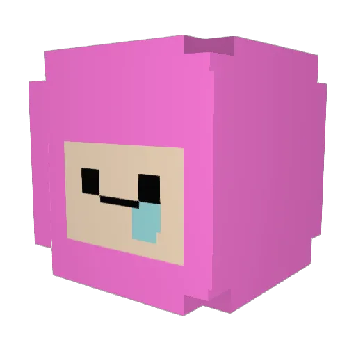 OfficeMan Minecraft avatar head, 3D render