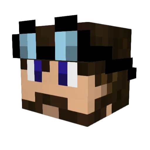 OfficialBrodie Minecraft avatar head, 3D render