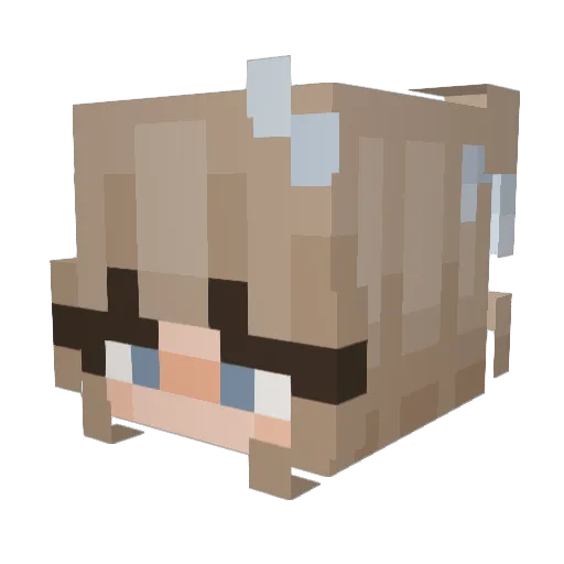 OfficialEllix Minecraft avatar head, 3D render
