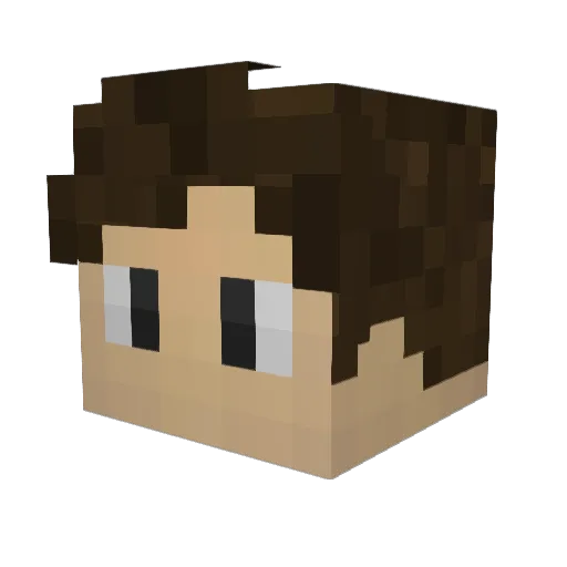 OfficialFirza Minecraft avatar head, 3D render