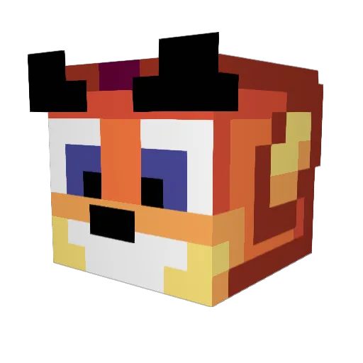 OfficialHoody_ Minecraft avatar head, 3D render