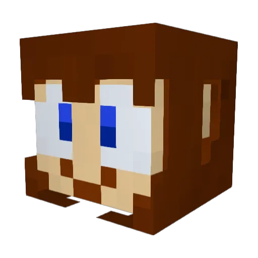 OfficialJMH Minecraft avatar head, 3D render