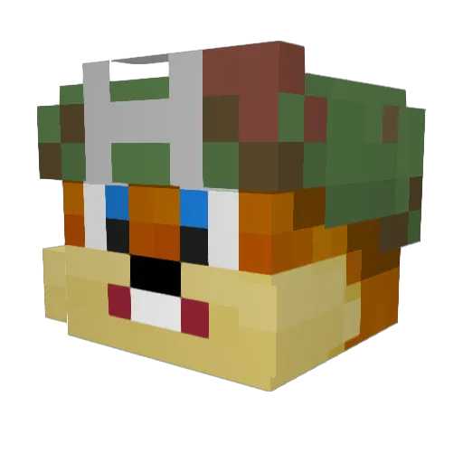 OfficialJebBush Minecraft avatar head, 3D render