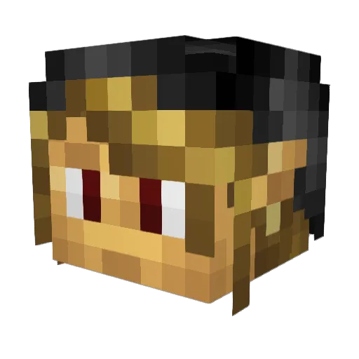 OfficialPie Minecraft avatar head, 3D render