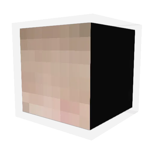 OfficialRat Minecraft avatar head, 3D render
