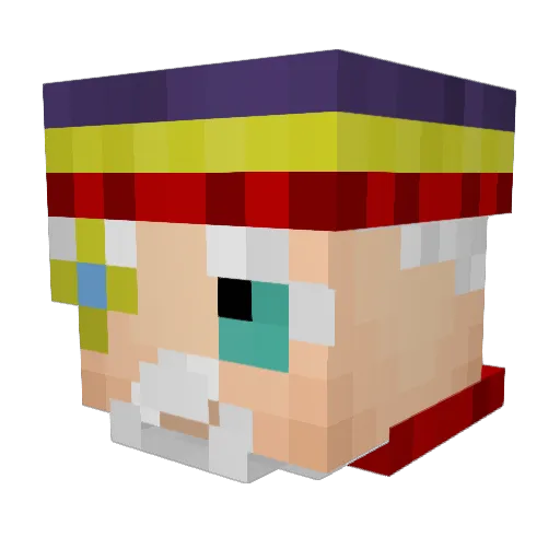 OfficialRoger5 Minecraft avatar head, 3D render