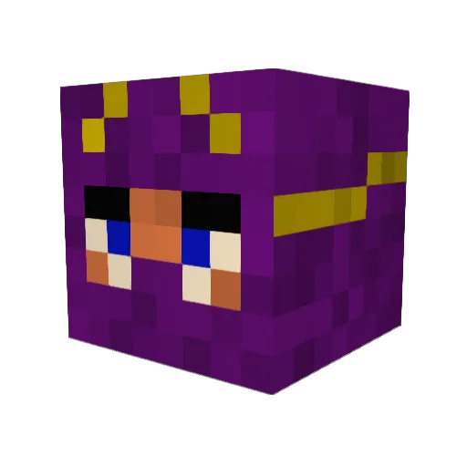 OfficialSM Minecraft avatar head, 3D render