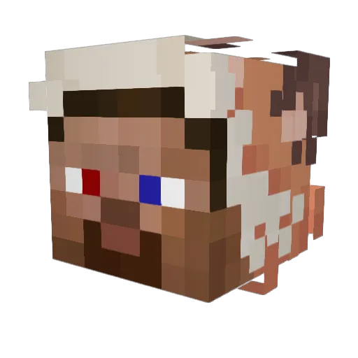 OfficialSlick Minecraft avatar head, 3D render