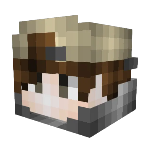 OfficialSnakeYT Minecraft avatar head, 3D render