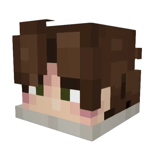 OfficialSugar Minecraft avatar head, 3D render