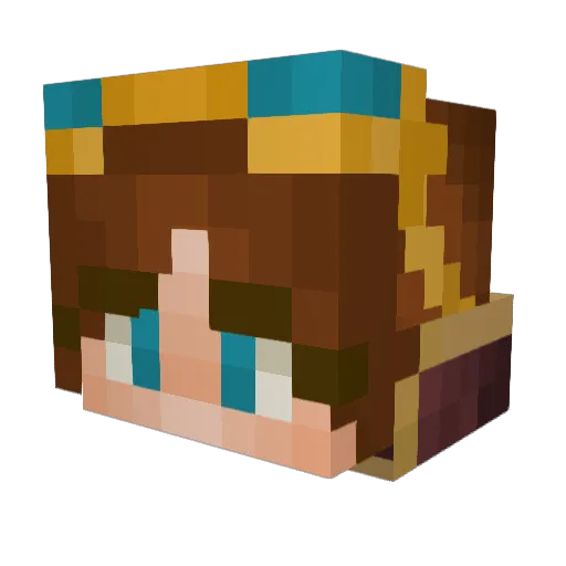Official_Nelus Minecraft avatar head, 3D render
