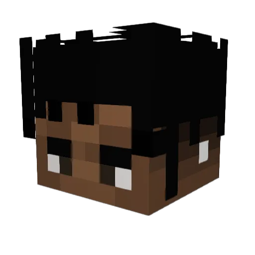 Official_lauro Minecraft avatar head, 3D render