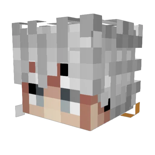 Officialgerthi Minecraft avatar head, 3D render