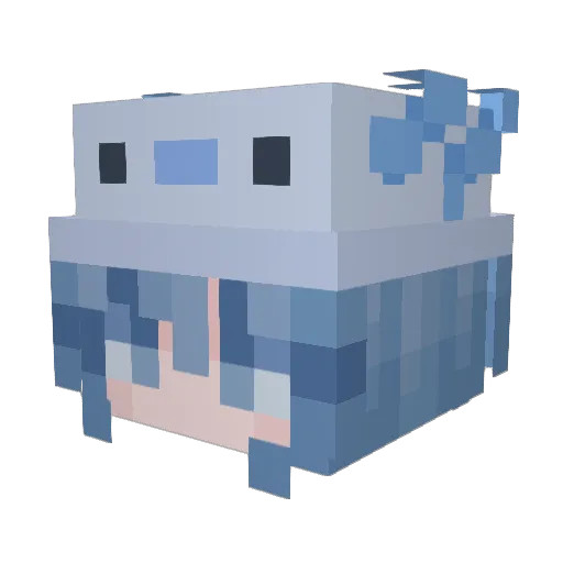 OfficialxTrash Minecraft avatar head, 3D render