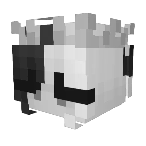 Officie Minecraft avatar head, 3D render