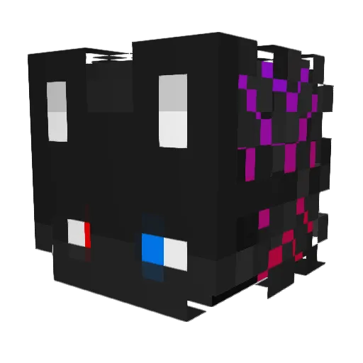Offjx Minecraft avatar head, 3D render