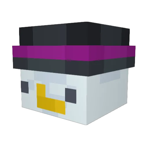 Offsetted Minecraft avatar head, 3D render