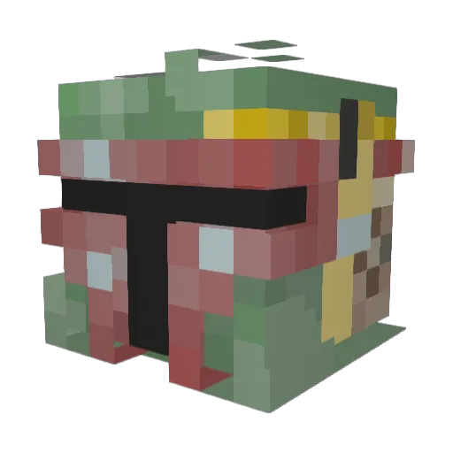 OfftheRecord Minecraft avatar head, 3D render