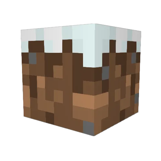 Ofishial Minecraft avatar head, 3D render