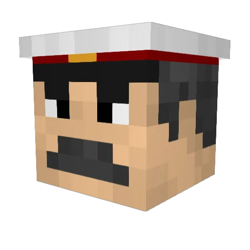Ofnuler Minecraft avatar head, 3D render