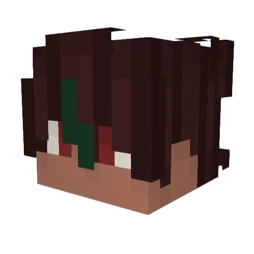 OgKfo Minecraft avatar head, 3D render