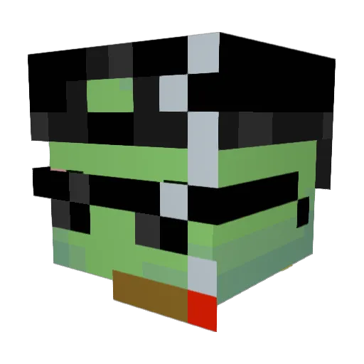 OgPimpTurtle Minecraft avatar head, 3D render