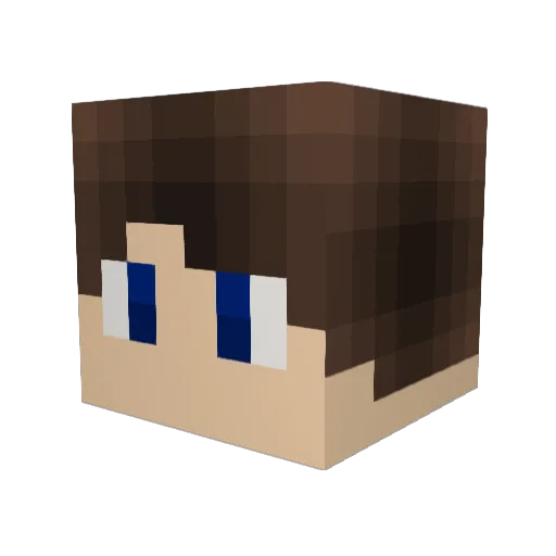 OgRick Minecraft avatar head, 3D render