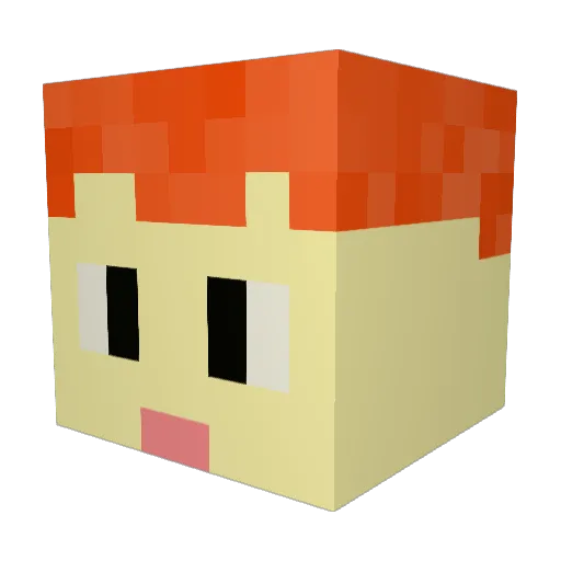 Og_Life Minecraft avatar head, 3D render
